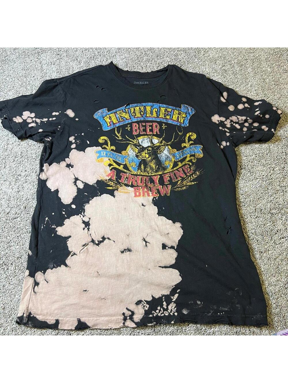 American Highway Antler Beer T Shirt size Large